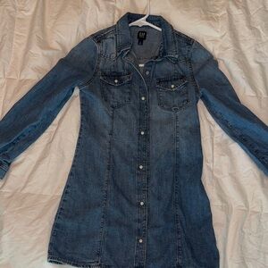 GAP Women's Long Sleeve Denim Dress